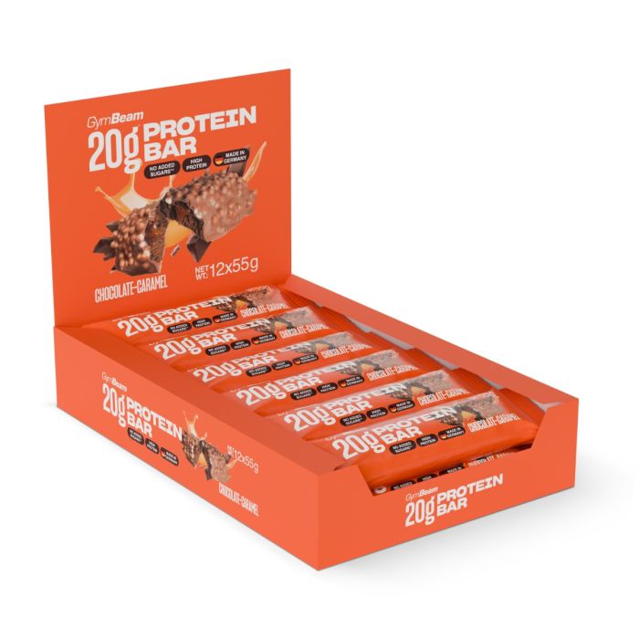 20 g Protein bar - GymBeam čokoláda karamel 12 x 55 g