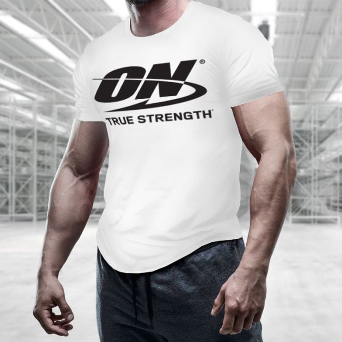 Levně Tričko True Strength White XXL - Optimum Nutrition