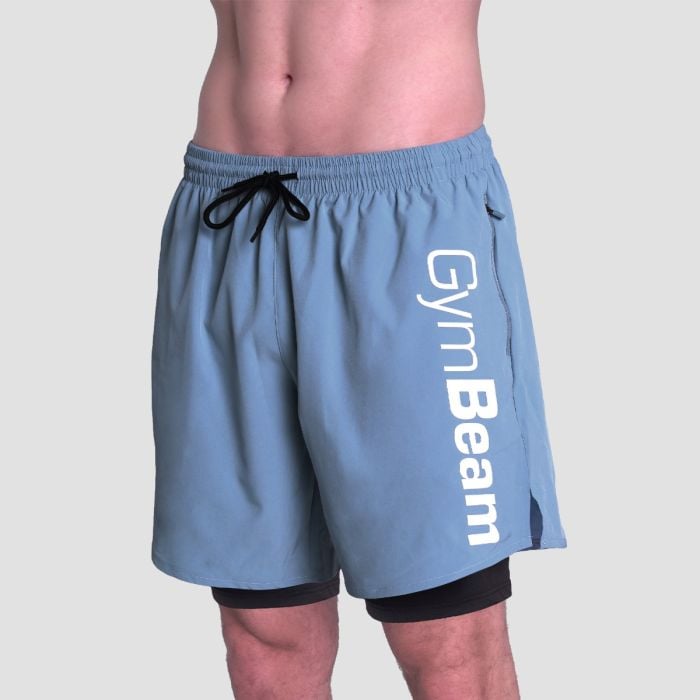 Šortky 2in1 Essence Blue - GymBeam XL