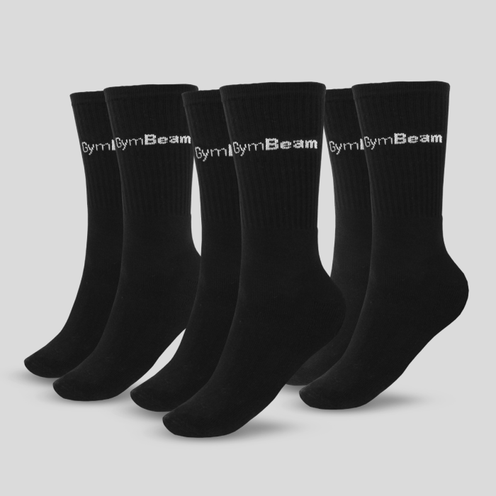 Levně Ponožky 3/4 Socks 3Pack Black XL/XXL - GymBeam
