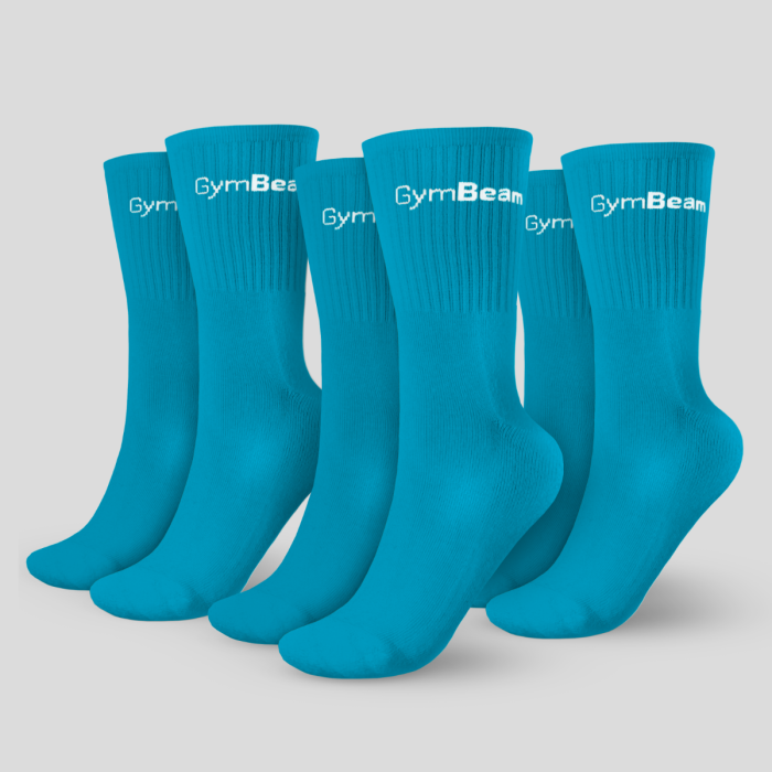 Levně Ponožky 3/4 Socks 3Pack Aquamarine L/XL - GymBeam