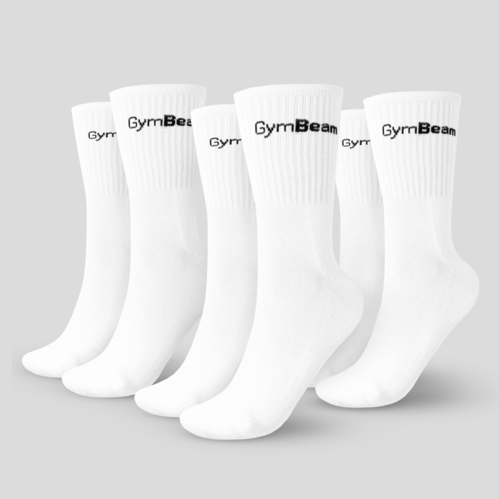 Levně Ponožky 3/4 Socks 3Pack White M/L - GymBeam