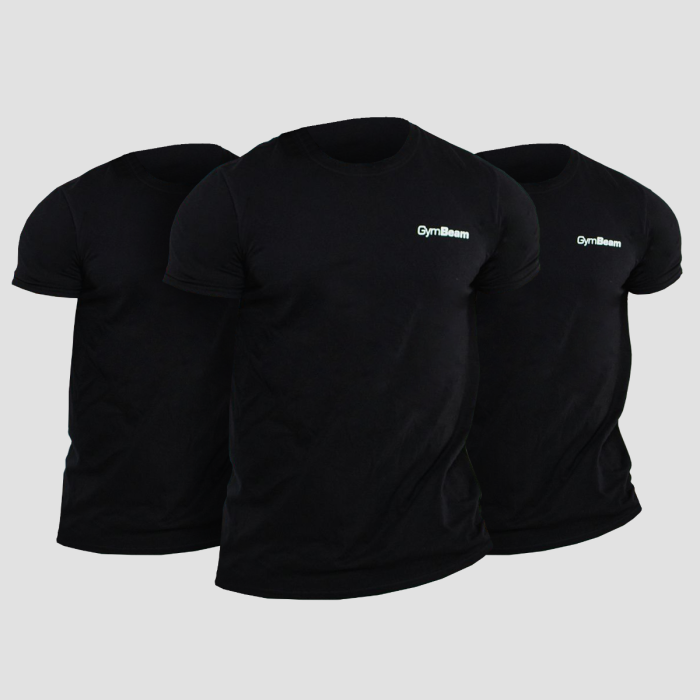 Tričko Basic 3Pack Black - GymBeam XXXL - 3pack
