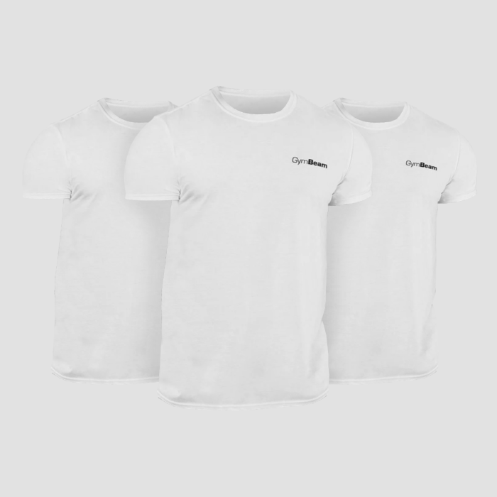 Tričko Basic 3Pack White - GymBeam XXXL - 3pack