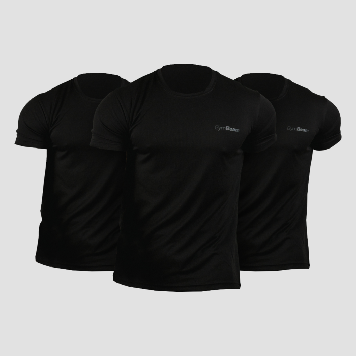 Tričko TRN 3Pack Black - GymBeam XXXL - 3pack