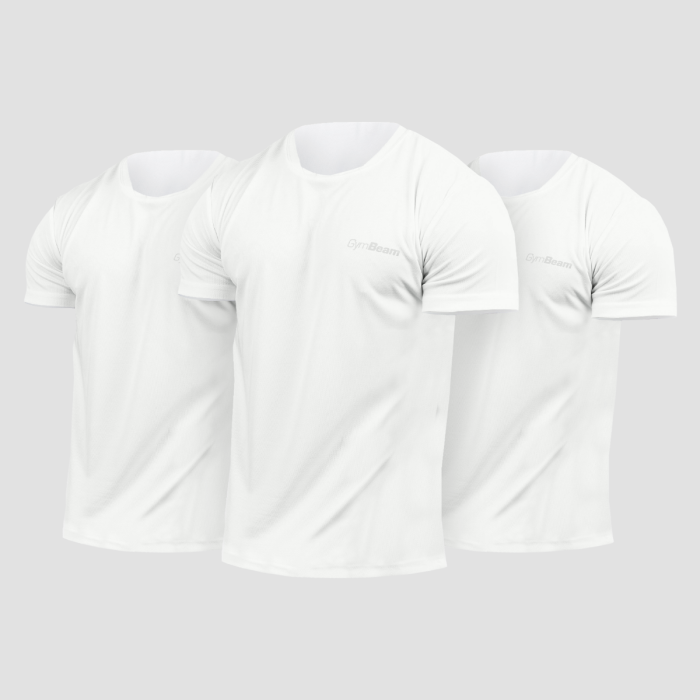 Tričko TRN 3Pack White - GymBeam XXXL - 3pack
