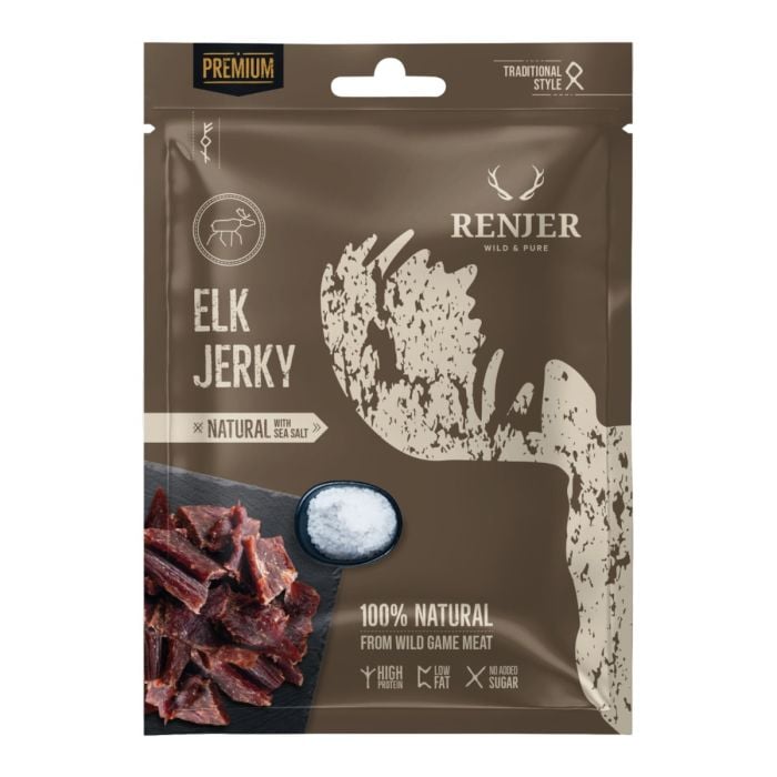 Levně Sušené losí maso Elk Jerky 12 x 25 g pepř - Renjer