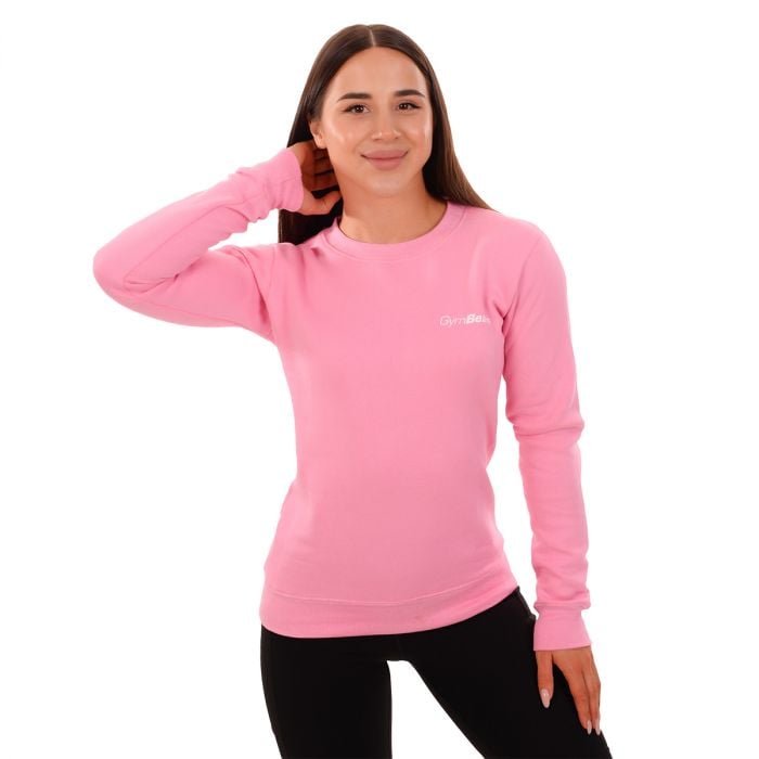 Dámská mikina Basic Jumper Baby Pink - GymBeam M