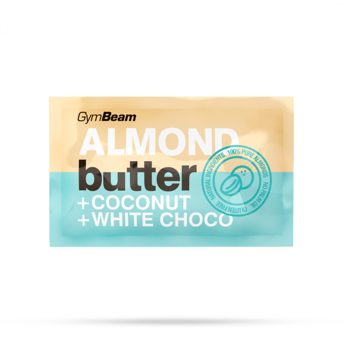 Vzorek Mandlové máslo s kokosem a bílou čokoládou - GymBeam