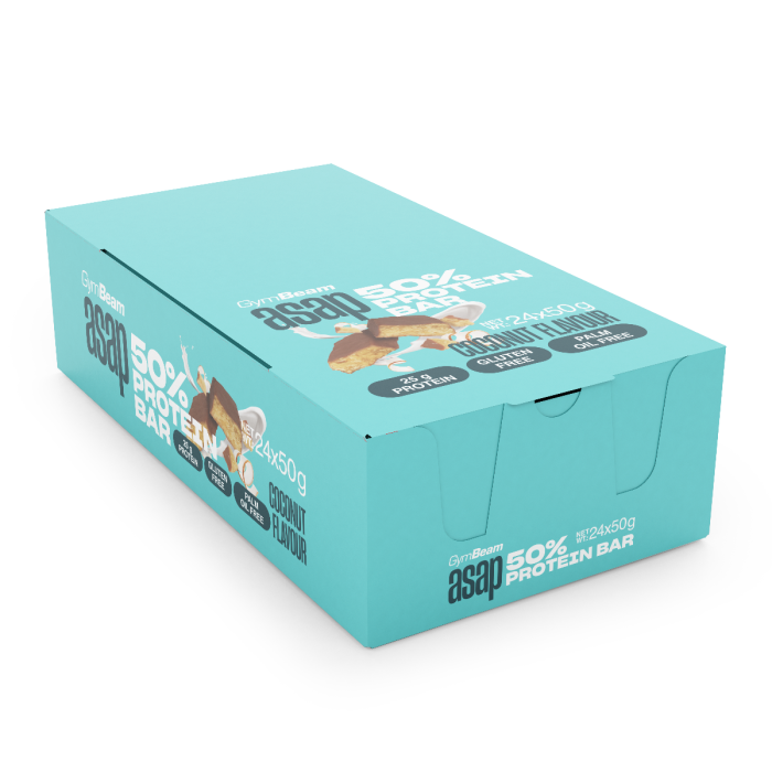 ASAP 50% Protein Bar – GymBeam kokos 24 x 50 g