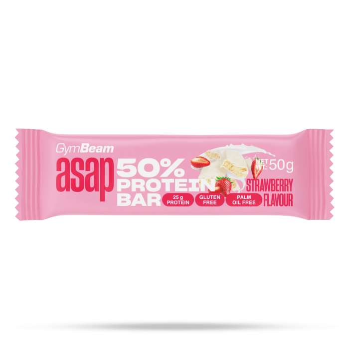 ASAP 50% Protein Bar – GymBeam jahoda 50 g