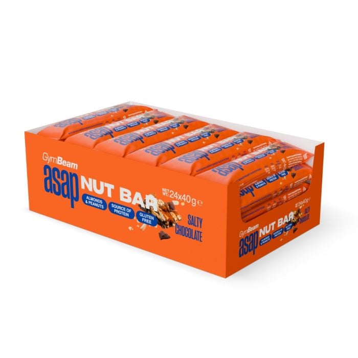ASAP Nut Bar - GymBeam salty chocolate 24 x 40 g
