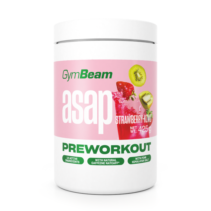 ASAP Pre-Workout - GymBeam jahoda kiwi 425 g