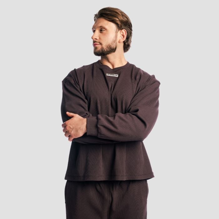 Mikina Aura Jumper Tee Brown - GymBeam L