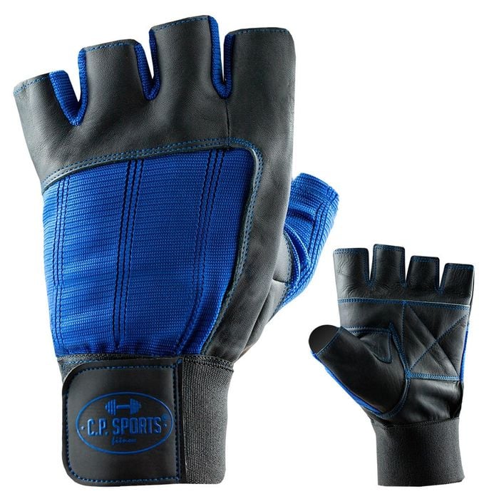 Fitness rukavice kožené modré - C.P. Sports modrá M