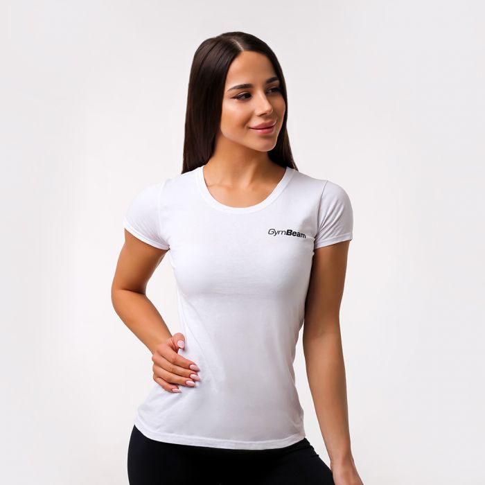 Dámské tričko Basic White - GymBeam bílá L