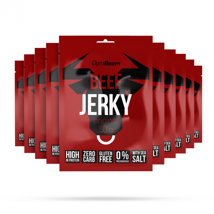 Levně Sušené maso Beef Jerky 10 x 50 g originál - GymBeam