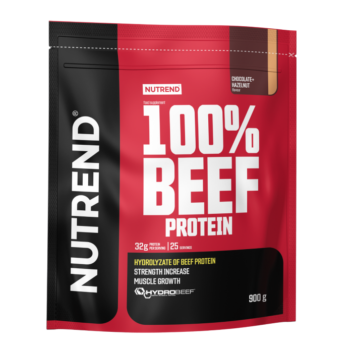100% Hovězí protein - Nutrend 900 g - čokoláda lískový oříšek