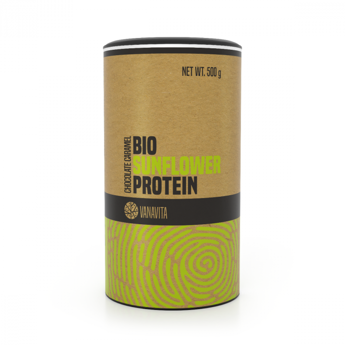 BIO Slunečnicový protein - VanaVita 500 g - čokoláda karamel