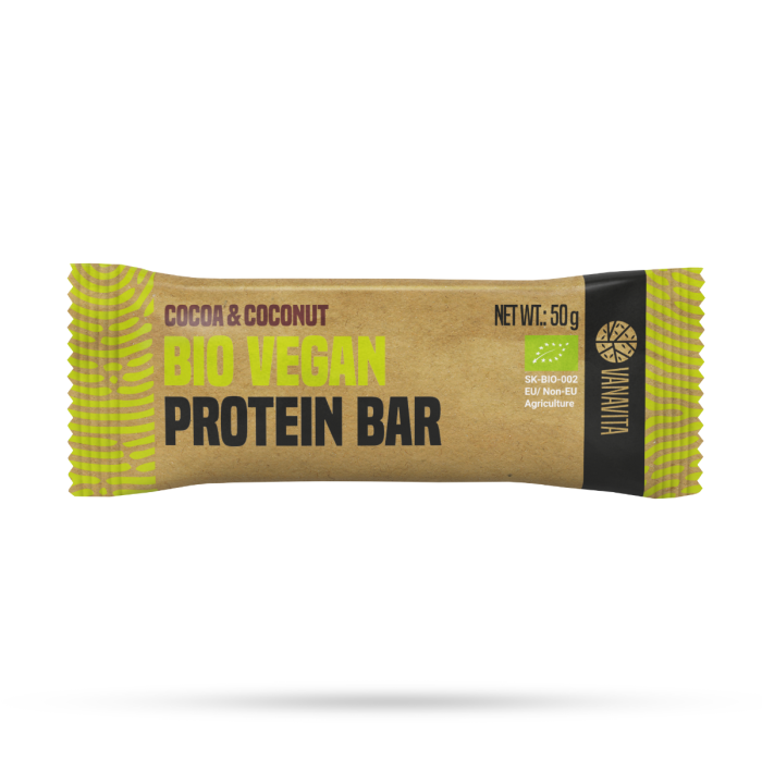 Proteinová tyčinka BIO Vegan Bar - VanaVita kakao a kokos 50 g