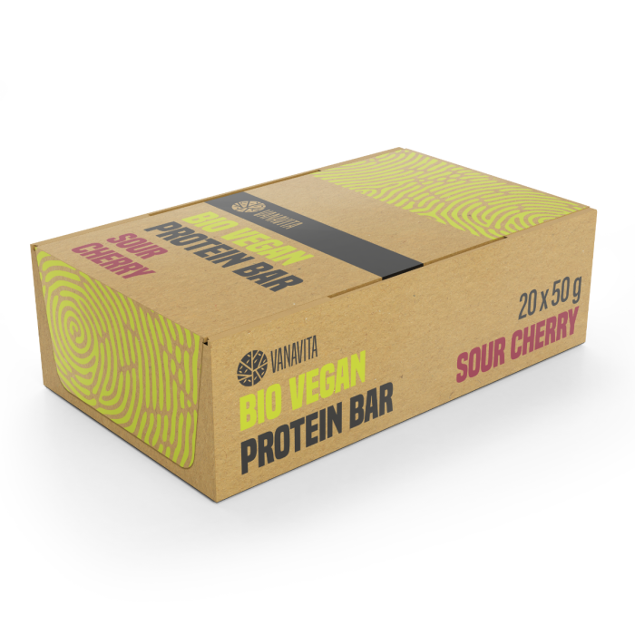 Proteinová tyčinka BIO Vegan Bar - VanaVita višně 20 x 50 g