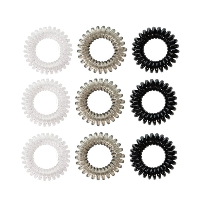 Set spirálových gumiček do vlasů - BeastPink černá