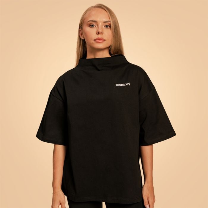 Dámské tričko Oversized Bliss Black - BeastPink M