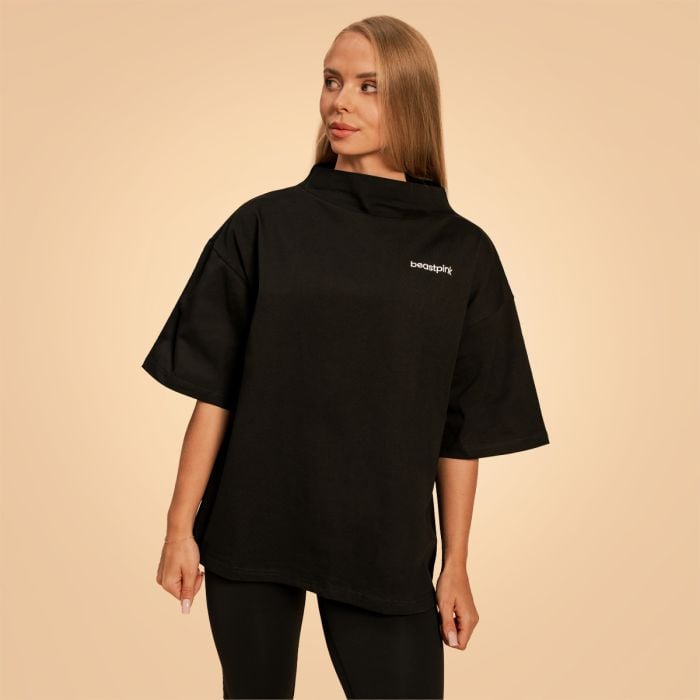 Dámské tričko Oversized Bliss Black - BeastPink M