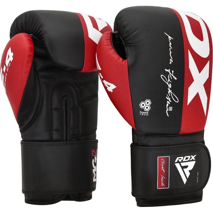 Boxerské rukavice F4 HOOK & LOOP Red - RDX 12 OZ