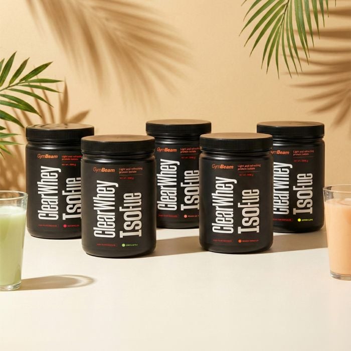 Clear Whey IsoFue - GymBeam 500 g - broskev ledový čaj