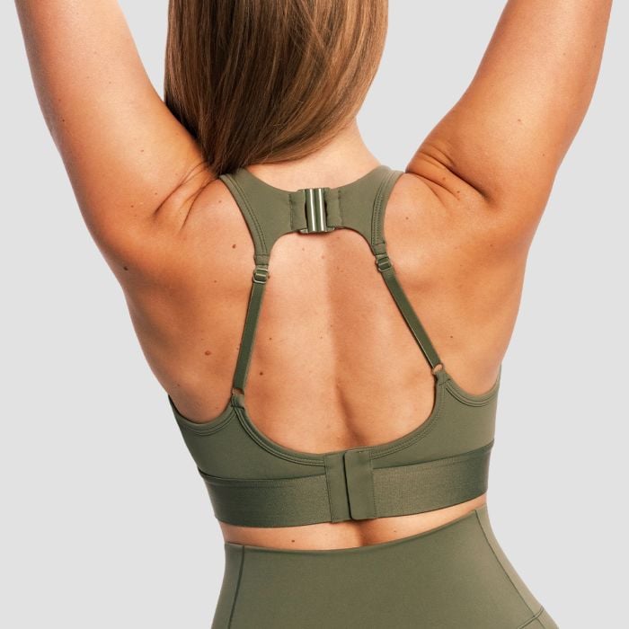 Sportovní podprsenka Combat Olive Grey - GymBeam M