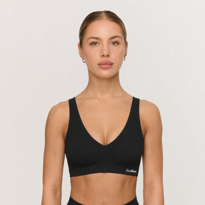Bezešvá podprsenka Comfy Black - GymBeam černá XS