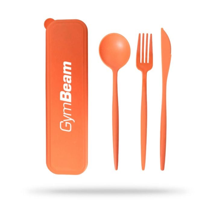 Cutlery Set 2GO Orange - GymBeam