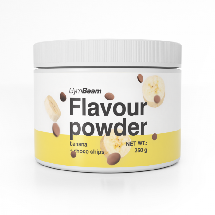 Flavour powder - GymBeam 250 g - cookies & cream a čokoládové kousky
