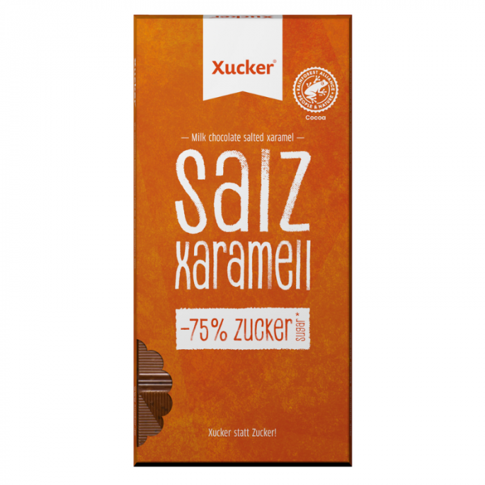 Čokoláda s příchutí slaný karamel - Xucker  80 g