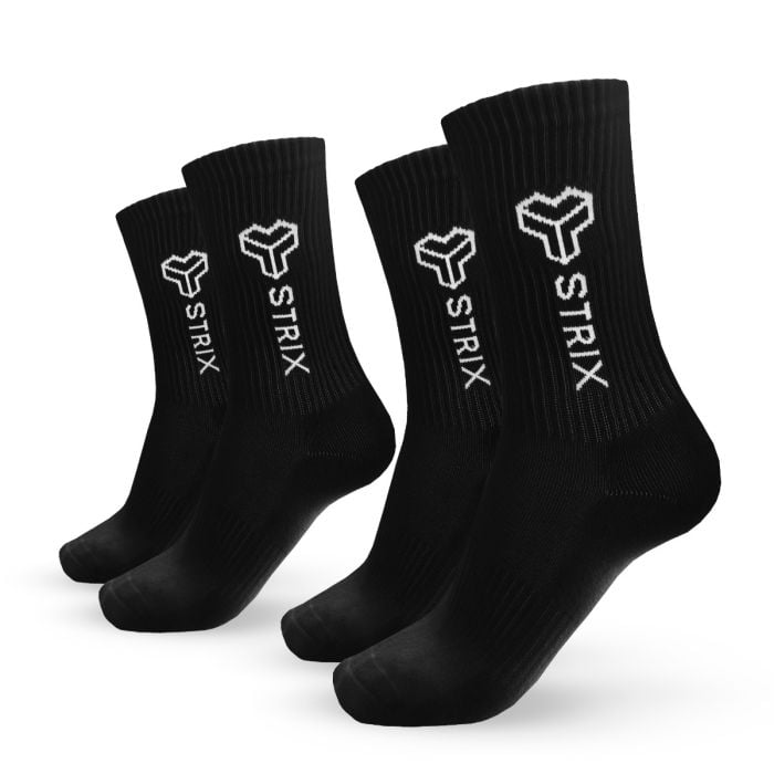 Ponožky Essential Crew 2Pack Black - STRIX L