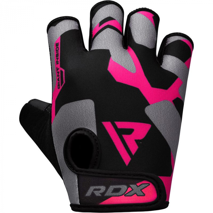 Fitness rukavice Sumblimation F6 Pink - RDX Sports černá - růžová L
