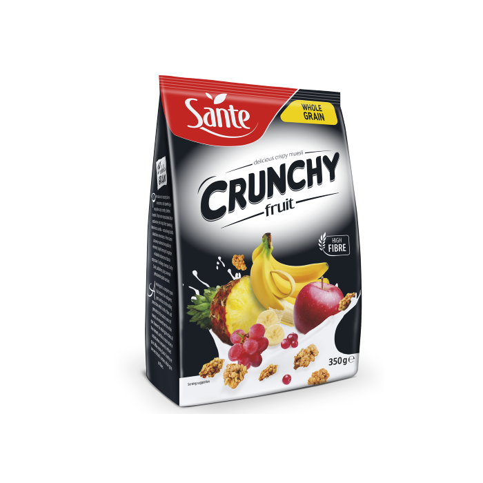 Snídaňové cereálie Crunchy - Sante banán čokoláda 350 g