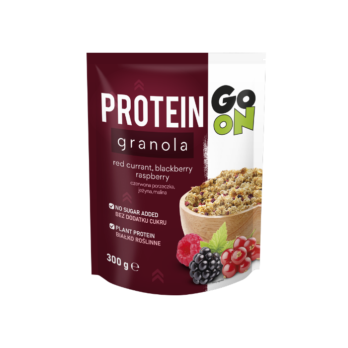 Proteinová granola - Go On červený rybíz, ostružiny, maliny 300 g