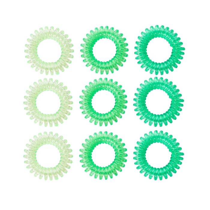 Set spirálových gumiček do vlasů - BeastPink zelená