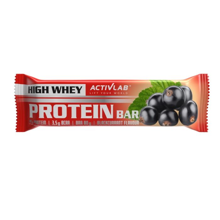 High Whey Protein Bar - ActivLab černý rybíz - 80 g