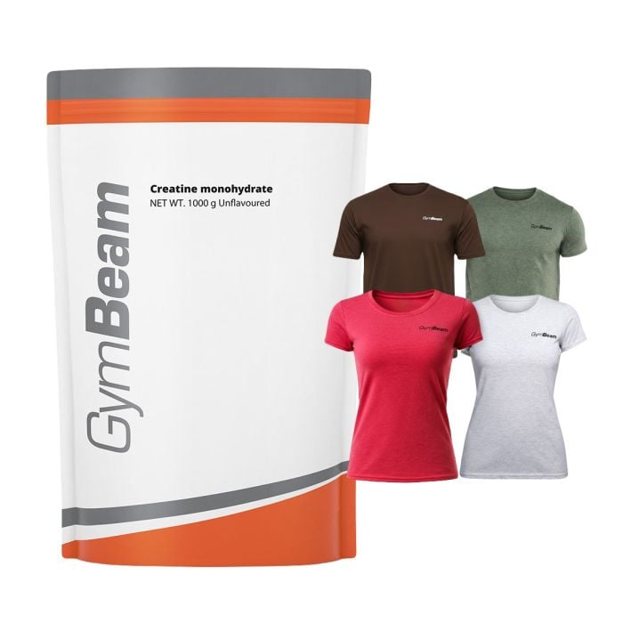 100 % Kreatin monohydrát - GymBeam 1000 g - bez příchuti - 01