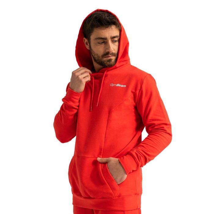 Mikina Limitless Hoodie Hot Red - GymBeam XXXL