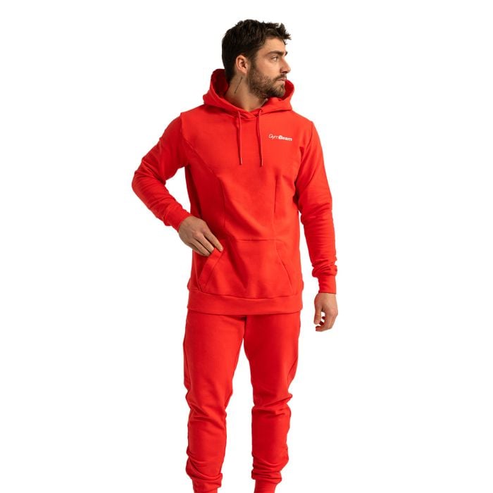 Mikina Limitless Hoodie Hot Red - GymBeam XXXL