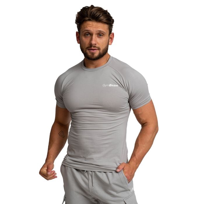Tričko Fitted TRN Grey - GymBeam L