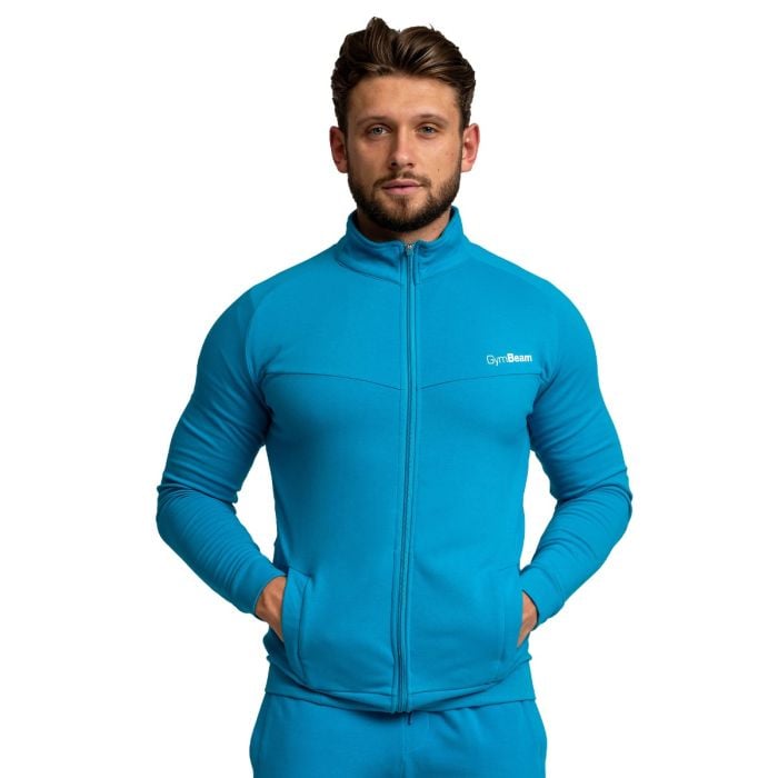 Mikina se zipem Limitless Aquamarine - GymBeam XXL