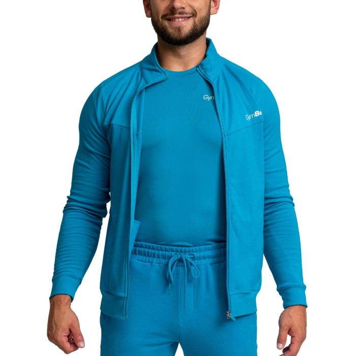 Mikina se zipem Limitless Aquamarine - GymBeam XXL
