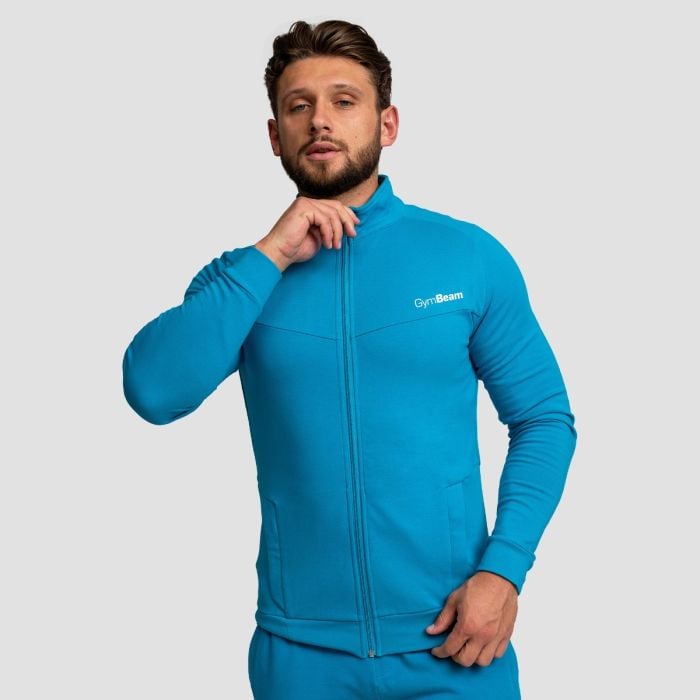 Mikina se zipem Limitless Aquamarine - GymBeam XXL