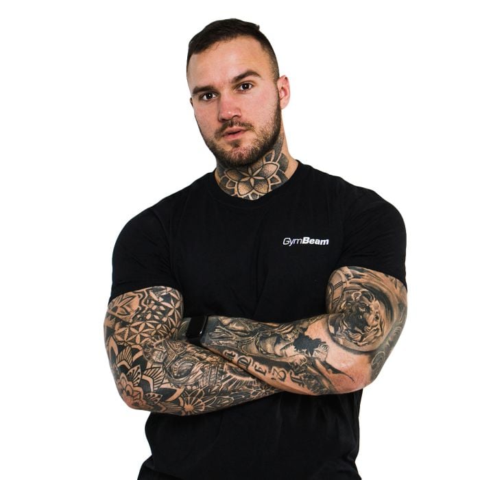 Tričko Basic Black - GymBeam L