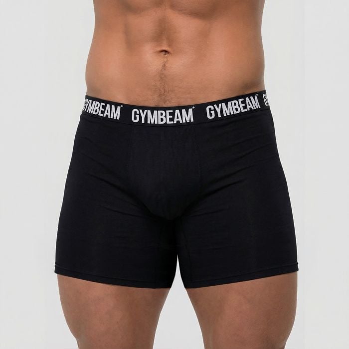 Pánské boxerky FIT 3Pack Black - GymBeam XXXL